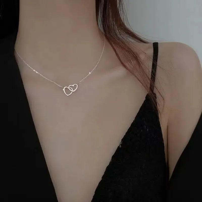 Double Heart  Necklace