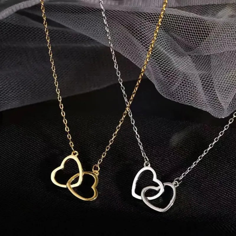 Double Heart  Necklace